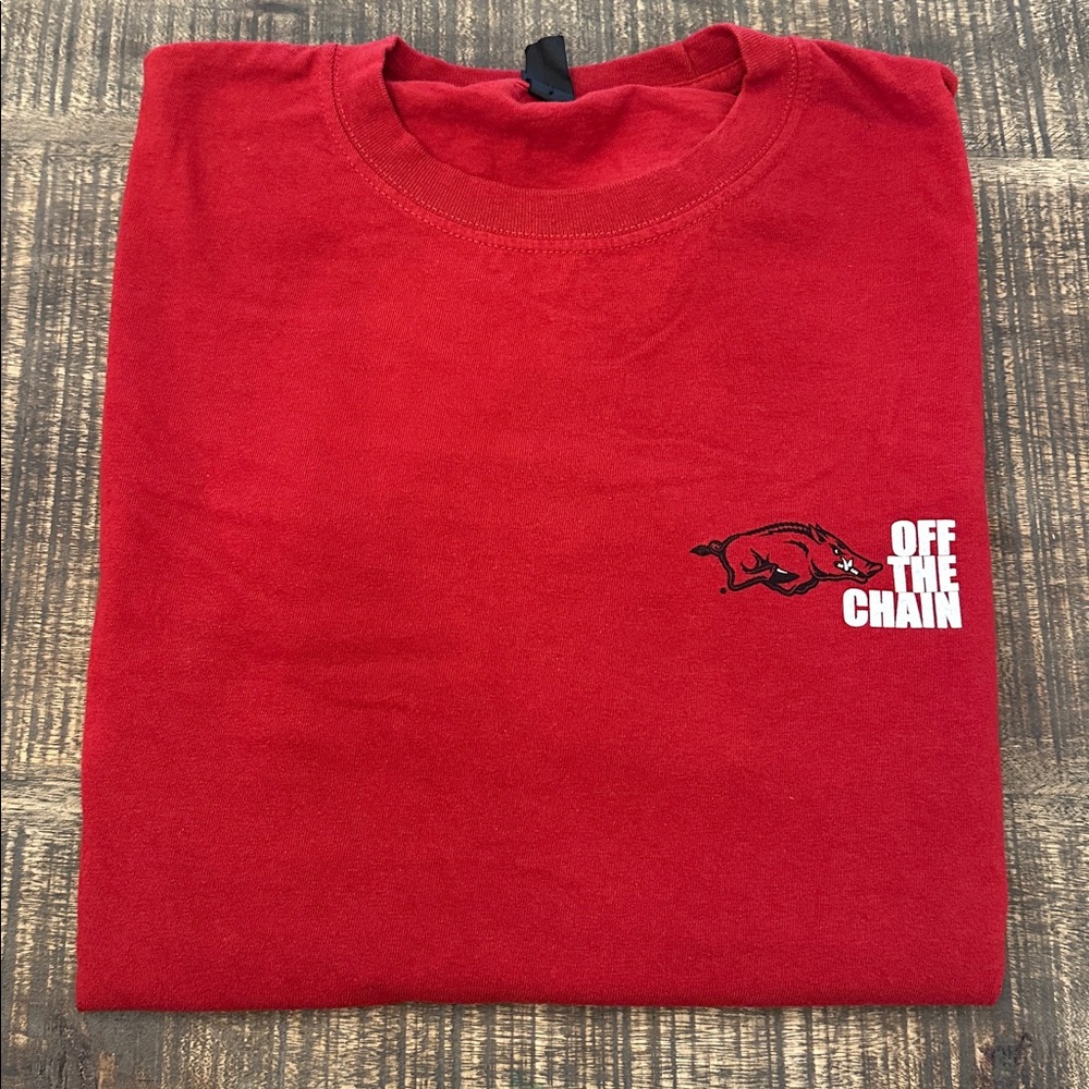 Arkansas Hogs “Off the Chain” Bold Red Men's Short Sleeve Tee